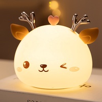 TAIKOO cerf Led veilleuse capteur tactile télécommande coloré Silicone Usb Rechargeable chambre lampe de chevet pour enfants cadeau