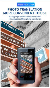 Traductor de Audio de idioma Z9 137 Dispositivo de traducción en línea Smart 17 Offline Pocket Árabe Turco Polaco Traductor de voz - Product Image 5