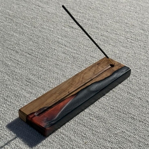 Porta Incienso Decorativo de Resina y Madera, Quemador de Varillas de Incienso con Recolector de Ceniza para Meditación, Yoga, Aromaterapia, Decoración del Hogar y Oficina - Product Image 6