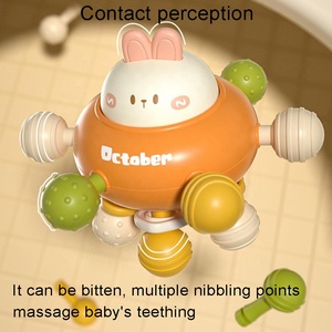 Balle de dentition <span class=keywords><strong>Montessori</strong></span>, hochets en silicone pour bébé, jouet sensoriel d'activité à mâcher - Product Image 6