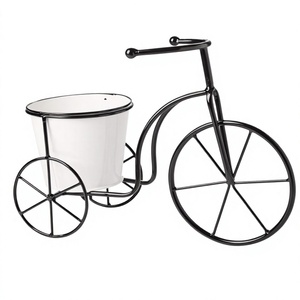Decorative Metal Bicycle Shape Flower <b>Pot</b> <b>Stand</b> Planter Holder for Indoor Outdoor Garden Balcony Patio Home Decor Multicolor - Product Image 3