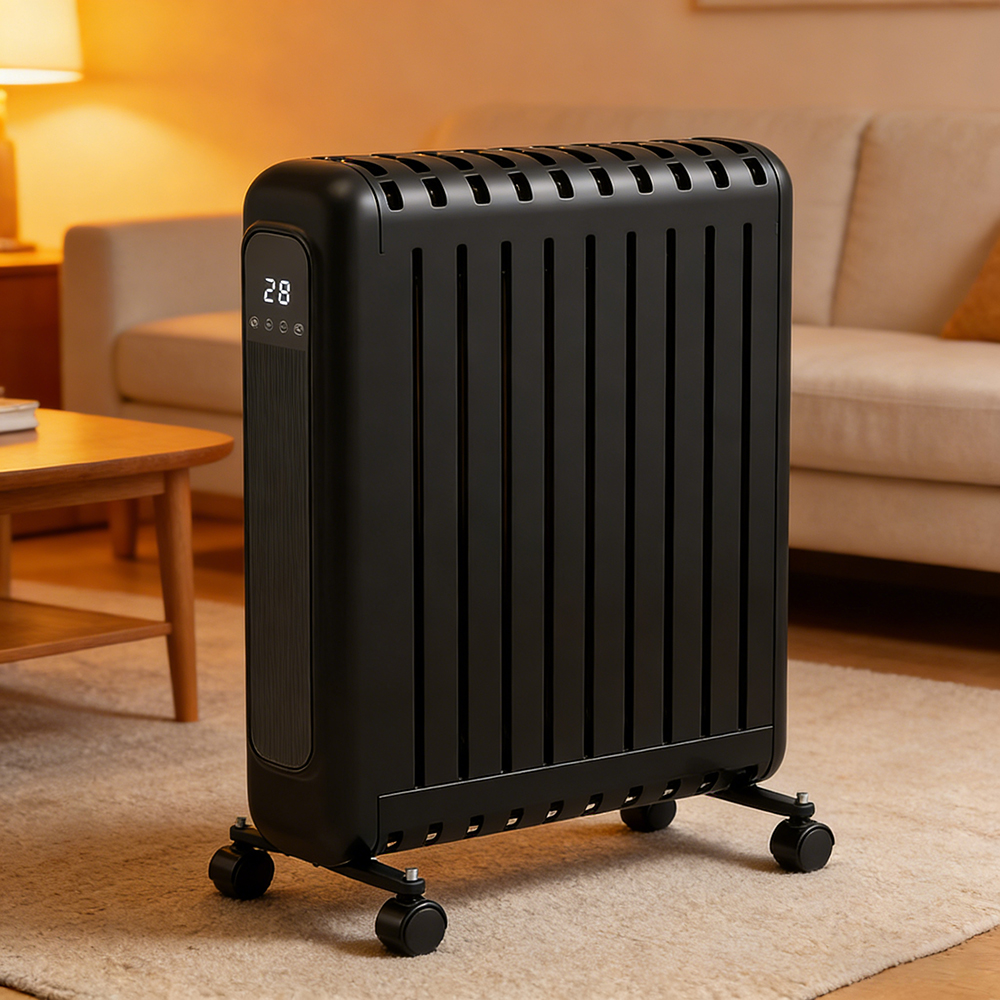 Factory Direct Sale Room Smart Heater Remote Control Timing Free Oil-Free Heater LED Display Metal Freestanding Indoor Heating
