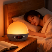 Réveil intelligent avec lumière d'aube, bruit blanc, aide au sommeil, ambiance chambre, musique Bluetooth et haut-parleur lumineux
