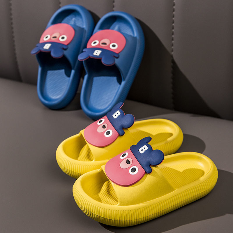 New Children Slides Slippers Non-Slip Soft Soled Kids Rubber Sole Shoes Summer Beach Slides