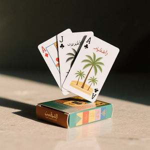 Cartes à jouer en papier exquis motif de <span class=keywords><strong>palmier</strong></span> personnalisé impression personnalisée cartes de poker de divertissement durables - Product Image 6