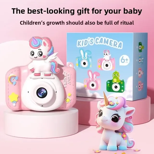 Kids Camera 1080P HD Dual Lens with Selfie Mode, Outdoor Adventure Toy for 3-12 Year Olds Ideal Gift