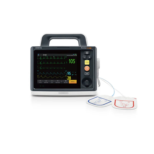 Mindray BeneHeart D30 8" Touchscreen Defibrillator Monitor 360J Manual/AED/Pacing, Smart Capacitive Touch