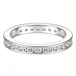 Anillo de Diamante Cultivado en Laboratorio, Certificado IGI, Corte Redondo, 1CT, Oro Sólido de 14K, 18K, 10K, Joyería de Compromiso y Boda - Product Image 2