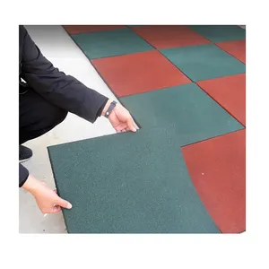 健身地板用阻燃黑色橡胶健身房地板垫瓷砖