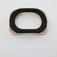 Logo personnalisé pour femmes métal alliage de zinc laiton or broche boucle carrée ornement plat chaîne de chaussures décorations boucles pour sandale