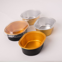 50ml Käsebox, längliche Backform aus Aluminiumfolie, Pudding-Muffin-Form, Einweg-Kuchenform aus Aluminiumfolie