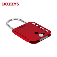 Cadenas de sécurité papillon rouge en acier inoxydable pour cadenassage et étiquetage (LOTO) pour la gestion multi-personnes