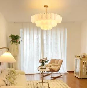 Zeal Lighting, superventas, luz de burbuja blanca de cristal Simple para sala de estar, luz colgante nórdica dorada moderna - Product Image 3