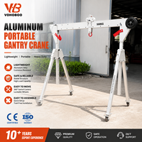 Grue portique mobile en aluminium 1T 2T 3T, hauteur réglable, assemblage sans outil, grue mobile en aluminium en forme de A, certifiée CE