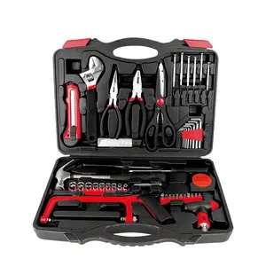 Portable Mechanic Tools Set 57pcs Construction Hand Tools Set Wrench Plier And Saw
