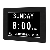 Jam LCD digital dinding ukuran besar, jam meja digital dengan tampilan besar, kalender, LCD, ukuran besar