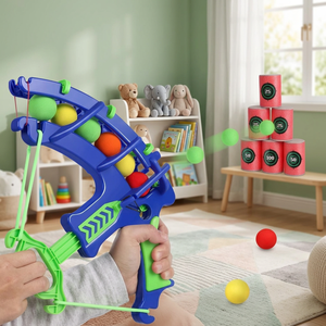 Игровой набор для <span class=keywords><strong>с</strong></span>трельбы из <span class=keywords><strong>арбалет</strong></span>а <span class=keywords><strong>с</strong></span> поролоновыми <span class=keywords><strong>шариками</strong></span> и мишенями для игр в помещении и на улице, включает 6 шариков из ЭВА и мишени - Product Image 2