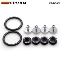EPMAN Rondelles de fixation rapide pour pare-chocs et couvercles de coffre de voiture - Fixations en aluminium style JDM EP-DQ002