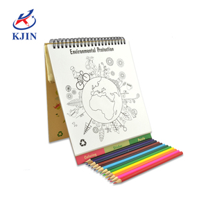 Set di adesivi con libro da colorare <span class=keywords><strong>Eco</strong></span> a spirale in cartone rigido basso MOQ - Product Image 4