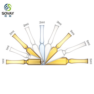 Ampoules pharmaceutiques imprimées pour injection <span class=keywords><strong>de</strong></span> <span class=keywords><strong>vitamine</strong></span> <span class=keywords><strong>C</strong></span>, ampoules en verre neutre ouvertes - Product Image 1
