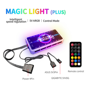 Vỏ Máy Tính Fan Điều Khiển 6PIN Fan ARGB RGB Không Dây Điều Khiển Từ Xa Thông Minh Hộp Điều Khiển Hỗ Trợ 5V ARGB Bo Mạch Chủ Synch - Product Image 6