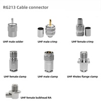 Cable coaxial de 50ohm, adaptador Rf, conector UHF/PL259, conector macho, crimpado para Cable RG58/R195/R200/WDFR300/WDFR400/R600