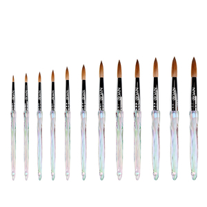 BQAN-Juego de pinceles de Gel para <span class=keywords><strong>uñas</strong></span>, juego de brochas de Gel de un solo golpe con mango de Metal oro rosa UV oblicuo, OEM Logo <span class=keywords><strong>2021</strong></span> - Product Image 5