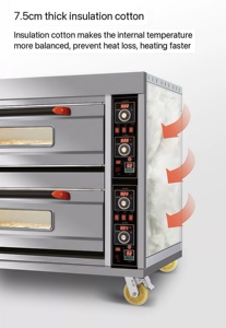 Horno Eléctrico para Pizza de Alta Temperatura, 2 Niveles, 4 Bandejas, Base de Piedra, Perfecto para Pizza Napolitana y Estilo Nueva <span class=keywords><strong>York</strong></span> - Product Image 2