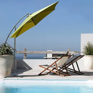 2,7 m 9ft Rahmen schwere maßge schneiderte Outdoor-Tisch Terrasse Sonnenschirm Garten Pool Sonnenschirm Banane Cantilever Regenschirm zu verkaufen