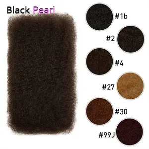 Tressage <span class=keywords><strong>Afro</strong></span> Kinky Bulk de <span class=keywords><strong>cheveux</strong></span> humains Mini Twist #27 99J #4 Extensions de dreadlock en fibre haute température pour réparation de locks synthétiques - Product Image 5
