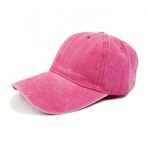 Custom Caps Low MOQ 100% Cotton Baseball Cap Custom Logo Embroidery 6 Panel Soft Top Washed Aged Style - Product Image 4