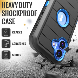 Custodia Robusta Antiurto in TPU+PC per <span class=keywords><strong>iPhone</strong></span> 16 con Clip da Cintura e Fondina - Product Image 6