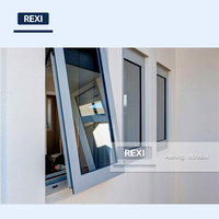 Fenêtres à auvent en aluminium, design moderne, double vitrage, verre Low-E, système de fenêtres à auvent à rupture de pont thermique, isolation thermique, insonorisation