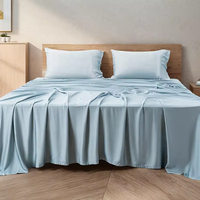 100% bio bambou Viscose 400 fils fils Percale bambou rayonne feuilles 100% bambou couette ensembles literie luxe Lyocell feuilles