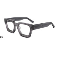 Monture optique carrée en acétate lunettes en acétate avec logo personnalisé monture surdimensionnée lunettes prêtes à l'emploi