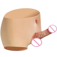 Jouet sexuel masculin en silicone Netphi D014, souple, 100% étanche, kit de harnais à porter, godemiché creux réaliste, 190g