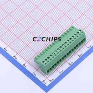 DB2EK-2.54-16P-GN-S Plug-in Terminal Block P=2.54mm Connector Male Plug 1x16P 2.54mm Green - Product Image 1