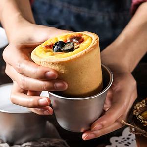 Moule à gâteau rond en aluminium antiadhésif, résistant au <span class=keywords><strong>four</strong></span>, pour brownie, muffin, tartelette, cupcake, fond rond - Product Image 5