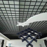 Plafond en grille d'aluminium perforé ignifuge et écologique, design moderne, étanche, haute ventilation, insonorisé, usage commercial