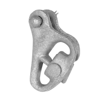 Collier de serrage à vis galvanisé à chaud, collier de serrage à extrémité en acier forgé pour matériel de ligne de distribution électrique aérienne