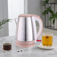 Bouilloire électrique sans fil en acier inoxydable de nouvelle conception, 1,8 L, 1500 W, avec certification CE CB pour la maison, l'hôtel et l'extérieur