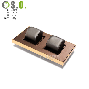 Support de présentation de bijoux en cuir PU personnalisé de luxe, organisateur durable, support de présentation de montres - Product Image 6