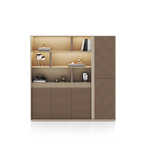Elegante Estantería de Oficina con Iluminación LED Ambiental y Espacio de Almacenamiento Multifuncional, Adecuada para Espacios de Trabajo de Alta Gama - Product Image 4