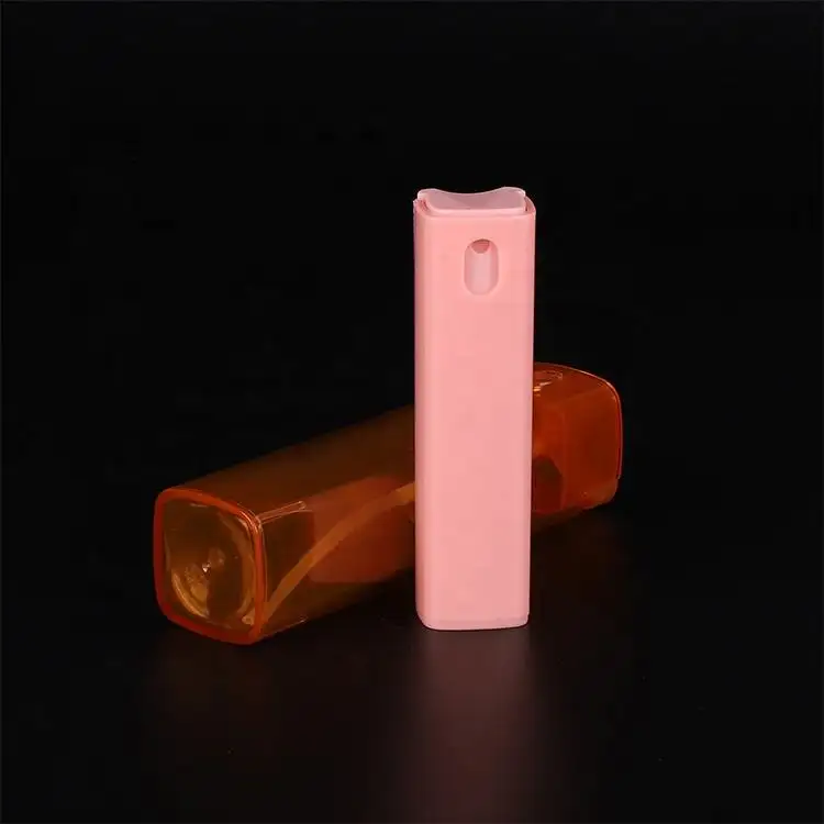 Botella de Perfume cuadrada de plástico para viaje, dispensador de líquido desodorante, pulverizador de niebla fresca para la boca