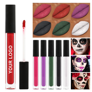 Lèvres de fête spéciales couleurs rouge à lèvres liquide rouge à lèvres avec étiquette privée 6 couleurs <span class=keywords><strong>bleu</strong></span> violet blanc mat rouge à lèvres liquide sans logo - Product Image 3