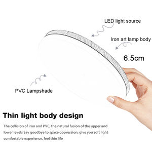 Luminaires de plafond en noyer, lampe de couloir, salon, restaurant, bois, <span class=keywords><strong>PVC</strong></span>, 24W, 39W, LED, plafonnier à intensité variable - Product Image 2