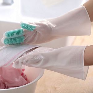 Gants de vaisselle de cuisine OEM & ODM en PVC, gants de nettoyage ménager réutilisables, vente en gros - Product Image 6