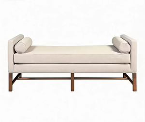 <span class=keywords><strong>Banc</strong></span> en tissu minimaliste moderne, siège long rembourré avec coussins roulés, assise confortable, décoration pour la maison et l'hôtel, meubles - Product Image 2