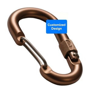Servizi di Produzione Personalizzati in Fabbrica D701S2 Moschettone a <span class=keywords><strong>D</strong></span> in Lega di Alluminio per Arrampicata, Gancio Clip Resistente 12KN - Product Image 2