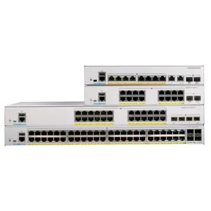 Hot selling C9300-24UX-A C9300X-24Y C9300x-24Y-A for Cisco 9300 24-port 25G/10G/1G SFP28 with modular uplinks Networking